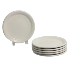 PLATO POSTRE CERAMICA BLANCO