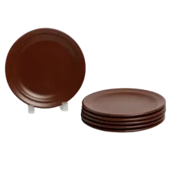 PLATO POSTRE CERAMICA CHOCOLATE