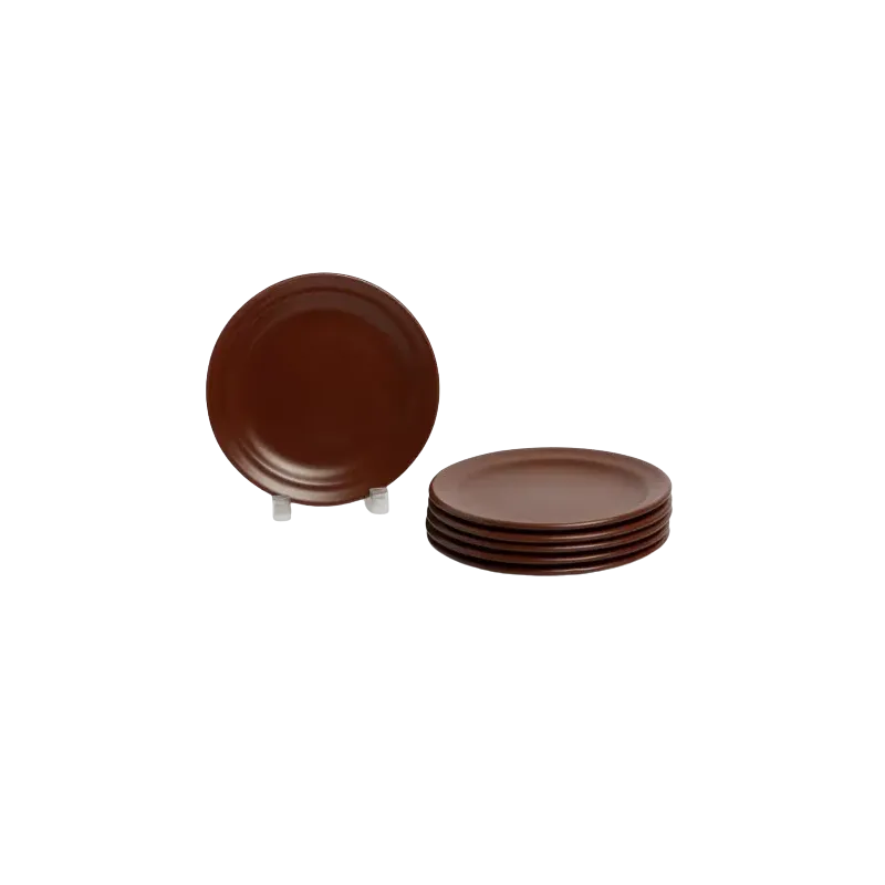 Plato de postre de cerámica chocolate | Olimpio