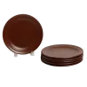 Plato de postre de cerámica chocolate | Olimpio