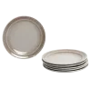 Plato de postre de cerámica gris fumé | Olimpio
