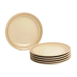 Plato de postre de cerámica hueso fumé | Olimpio