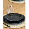 Plato de postre de cerámica negro | Olimpio