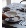 Plato de postre de cerámica gris | Olimpio