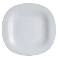 Plato playo de vidrio opal Carine blanco 26,6 cm | Olimpio