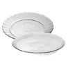 Plato playo de vidrio Durax Orquídea 23 cm | Olimpio