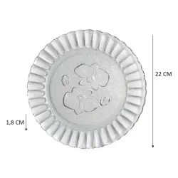 Plato playo de vidrio Durax Orquídea 23 cm | Olimpio