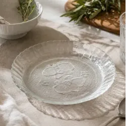 Plato hondo de vidrio Durax Orquídea | Olimpio