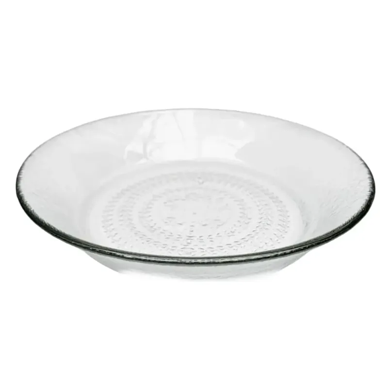 Plato hondo de vidrio Acquamarine 20 cm | Olimpio