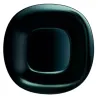 Plato playo de vidrio opal Carine negro 26,6 cm | Olimpio