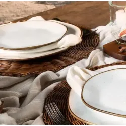 Plato hondo de porcelana Maresia 22,5 cm | Olimpio