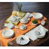 Plato de postre de cerámica Donna blanco 18 cm | Olimpio