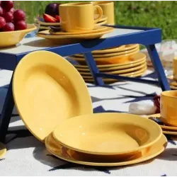 PLATO POSTRE CERAMICA 18CM DONNA AMARILLO