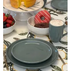 Plato de postre de cerámica Matcha 20 cm | Olimpio