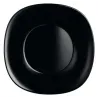 Plato de postre de vidrio opal Carine negro 19 cm | Olimpio
