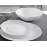 Plato de postre de vidrio opal Harena 19 cm | Olimpio