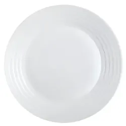 Plato de postre de vidrio opal Harena 19 cm | Olimpio