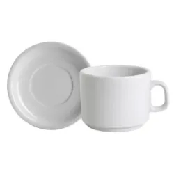 Plato de té de porcelana Verbano | Olimpio