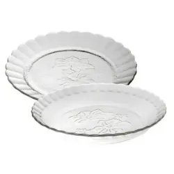 Plato de postre de vidrio Orquídea 19 cm | Olimpio