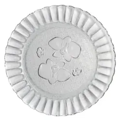Plato de postre de vidrio Orquídea 19 cm | Olimpio
