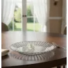 Plato de postre de vidrio Orquídea 19 cm | Olimpio