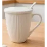 TAZA C/CUCHARA Y TAPA PORCELANA