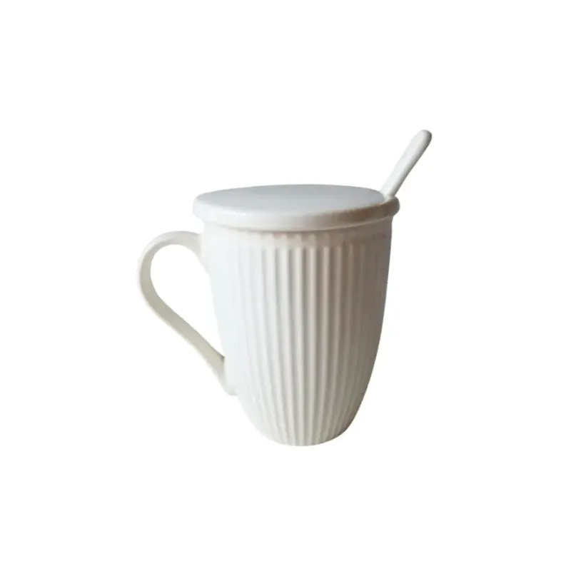 TAZA C/CUCHARA Y TAPA PORCELANA