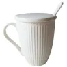 TAZA C/CUCHARA Y TAPA PORCELANA