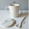 TAZA C/CUCHARA Y TAPA PORCELANA