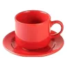 Taza de té con plato Donna roja 200 ml | Olimpio