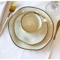 Taza de té con plato Maresia 220 ml | Olimpio