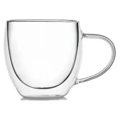 TAZA DOBLE VIDRIO C/ASA 250ML