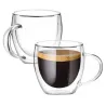 Taza de vidrio doble con asa 250 ml | Olimpio