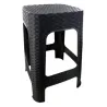 BANQUETA PLASTICA TRAMADA NEGRA/BEIGE