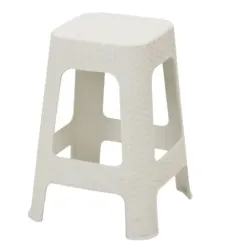 BANQUETA PLASTICA TRAMADA NEGRA/BEIGE