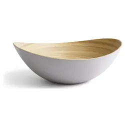 Bowl de bambú irregular lila 28x26 cm | Olimpio