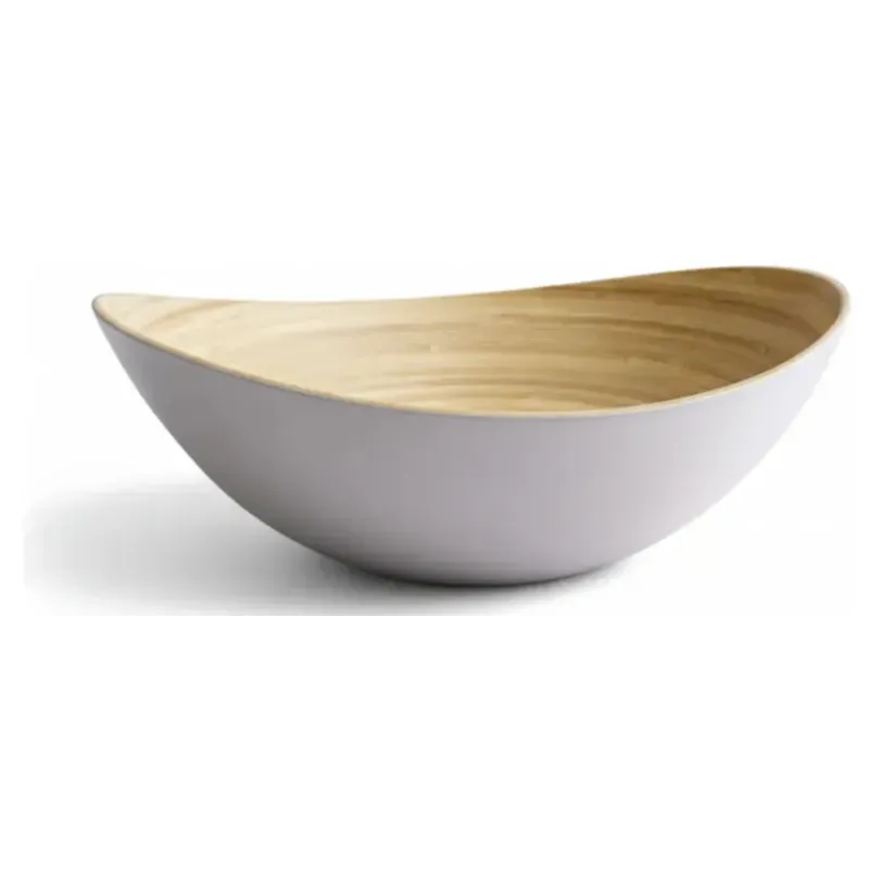 Bowl de bambú irregular lila 19x17 cm | Olimpio