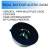 Bowl de acero inoxidable con tapa y 3 ralladores 24 cm | Olimpio