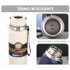 Botella térmica de acero inoxidable con termómetro 800 ml | Olimpio