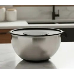 Bowl de acero inoxidable con tapa y 3 ralladores 20 cm | Olimpio