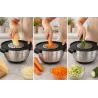 BOWL ACERO INOX C/TAPA RAYADOR X3