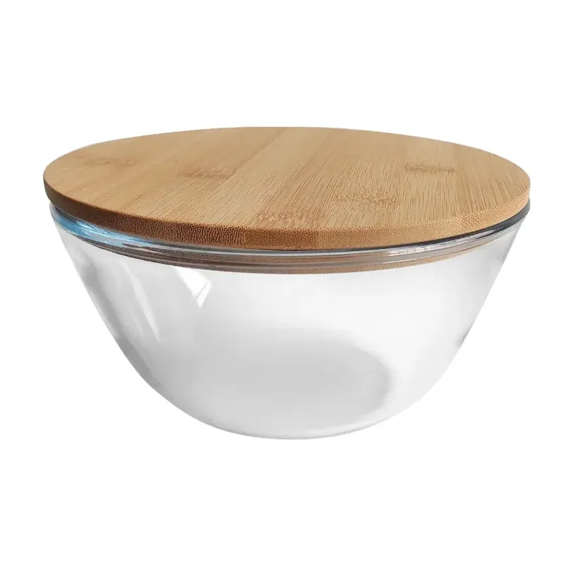 BOWL VIDRIO TAPA BAMBOO