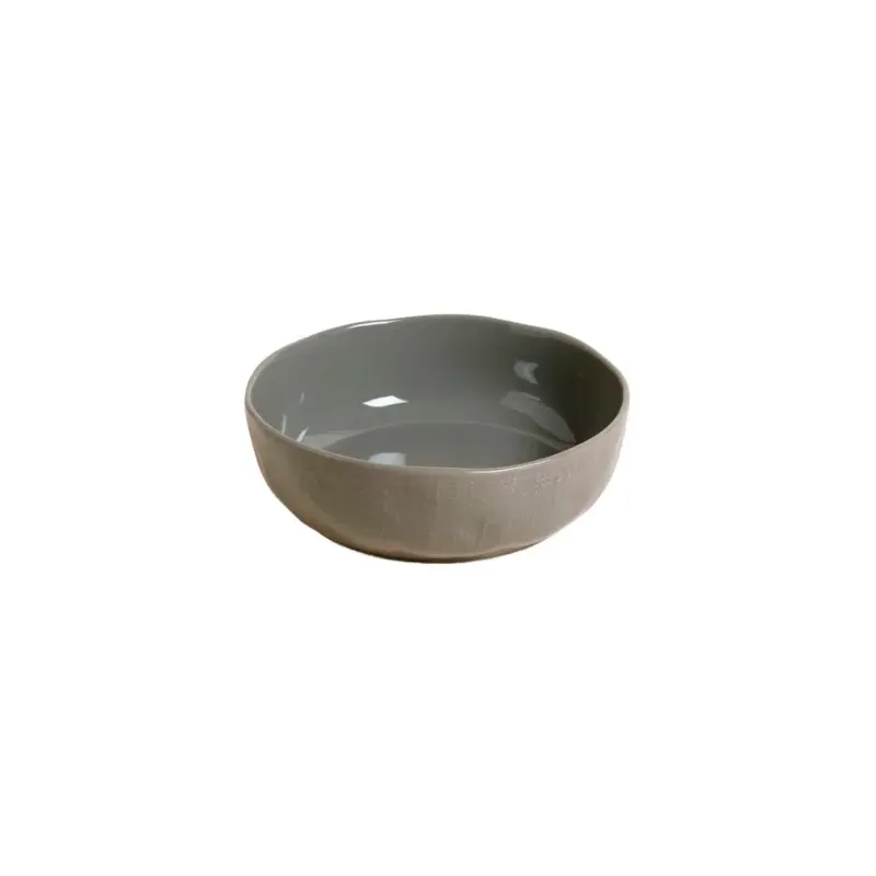 Ensaladera de cerámica grande gris fumé | Olimpio