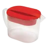 Jarra plástica oval con tapa de 2 posiciones 1,5 L | Olimpio