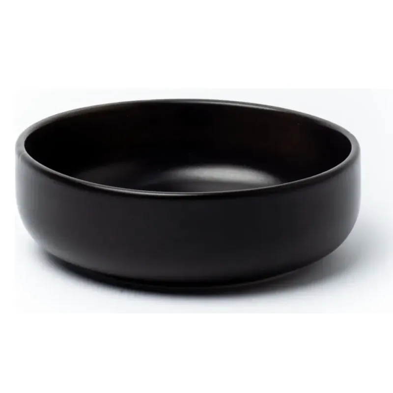 Ensaladera de cerámica grande negro mate | Olimpio