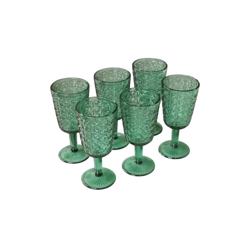 Set x6 copas de vidrio 300ml verde | Olimpio