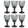 Set x6 copas de vidrio 320ml negra | Olimpio