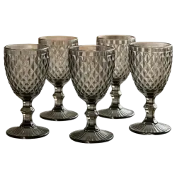Set x6 copas de vidrio 320ml negra | Olimpio