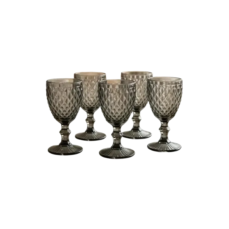 Set x6 copas de vidrio 320ml negra | Olimpio