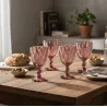 Set x6 copas de vidrio 245ml rosa | Olimpio